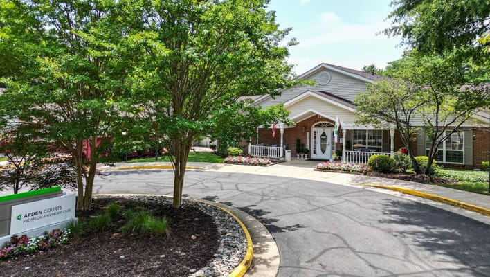 Exterior view of Arden Courts memory care community