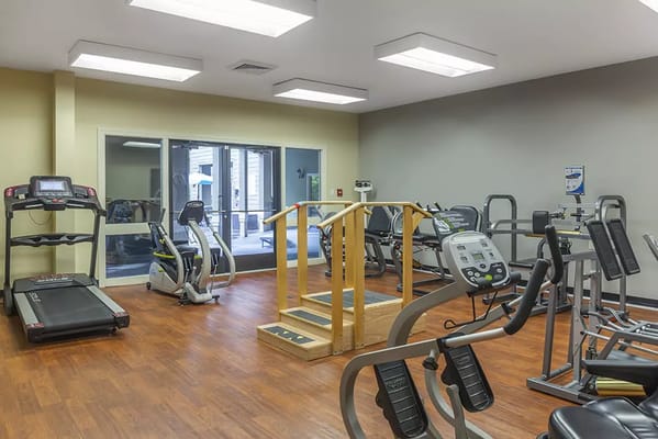 Well-equipped fitness area with exercise machines