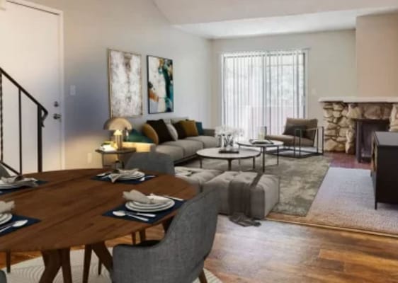 Bright interior of a living space with furniture