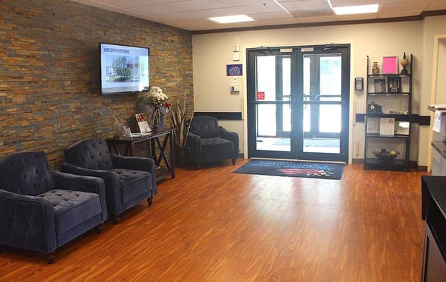 Interior lobby with comfortable seating and decor