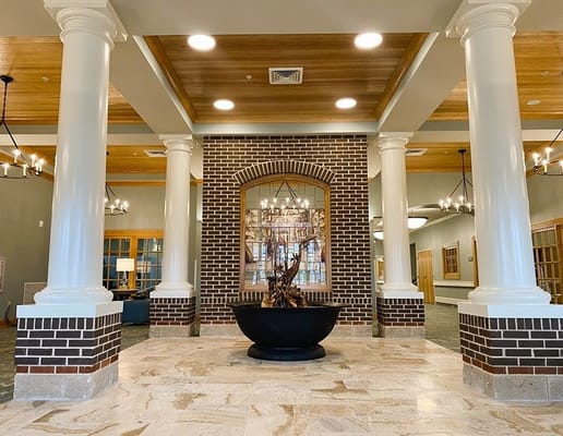 Interior lobby area with decorative features