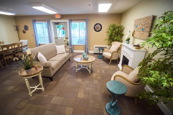 Common area with seating and decor