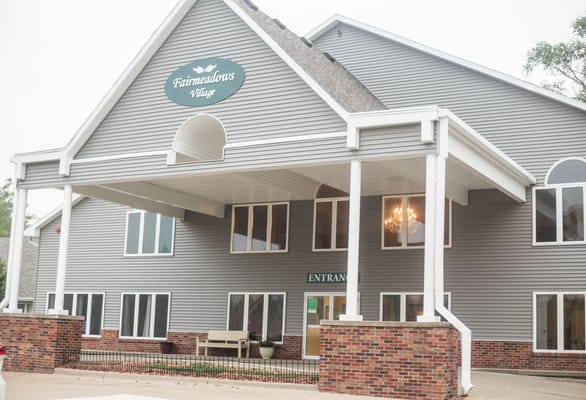Front entrance of Fairmeadows Village nursing home