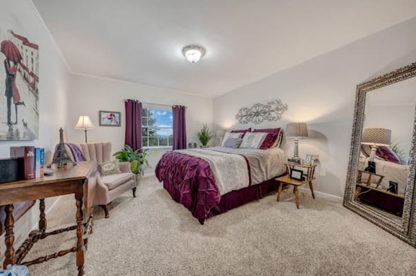 Cozy bedroom in a senior living facility