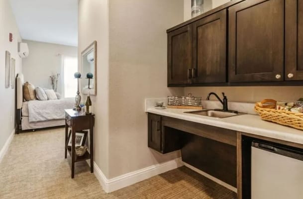 Interior view of a private resident room
