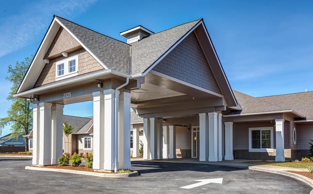 Exterior view of the Heartwood Place Memory Care building