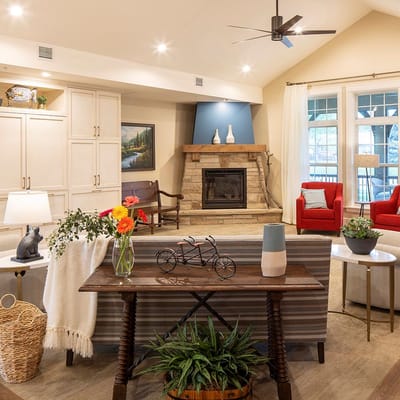 Cozy interior living area with seating and decor