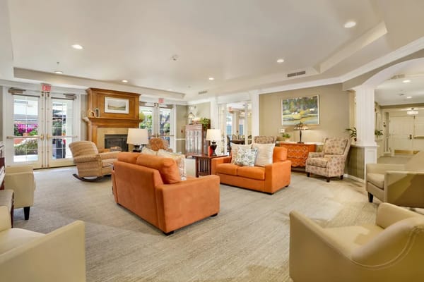 Bright common area with comfortable seating