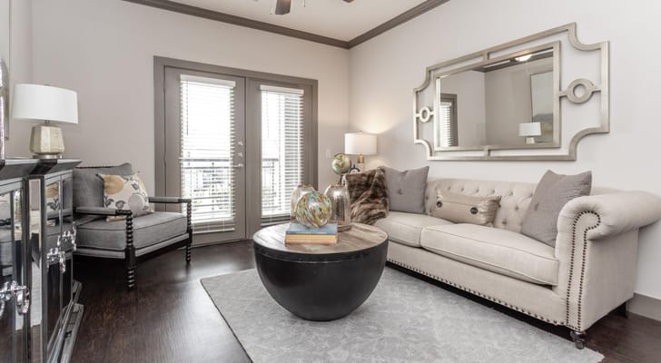 Cozy living area with a stylish couch and decor