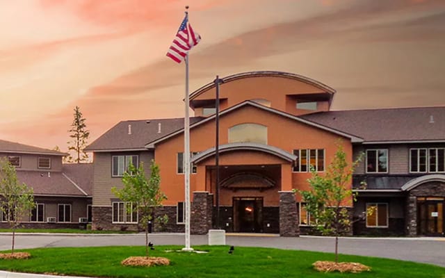 Exterior view of Majestic Pines Senior Living facility