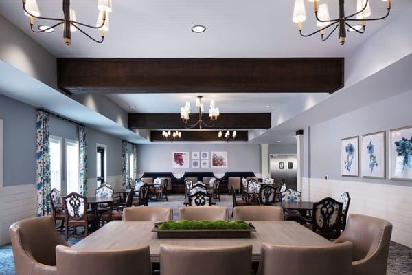 Elegant dining area with stylish furnishings