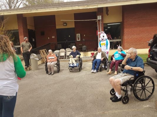 Residents enjoying an outdoor community event