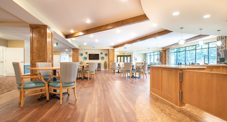 Interior common area with seating and natural light