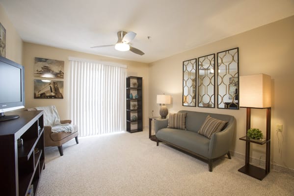 Cozy resident room with natural light and modern decor