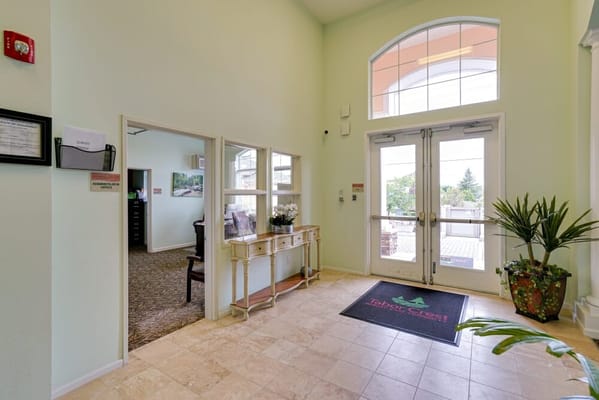 Welcoming entrance area of Tabor Crest Memory Care facility