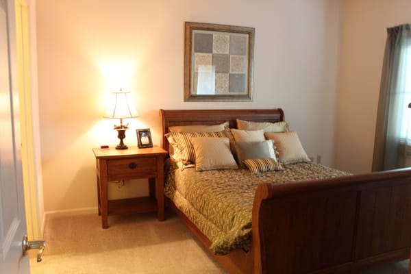 Cozy bedroom with elegant decor and soft lighting