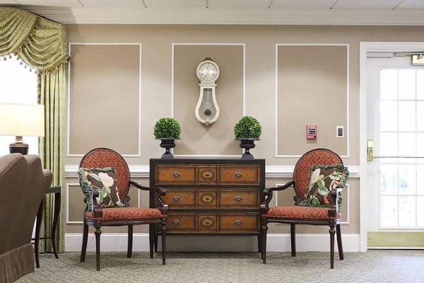 Comfortable seating area in a common space