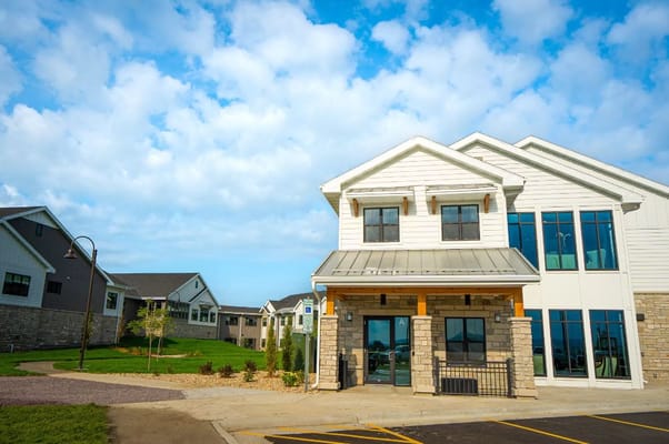 Exterior view of The Village of Harmony Hill building