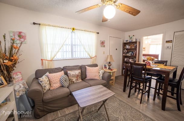 Cozy common area in a senior living facility