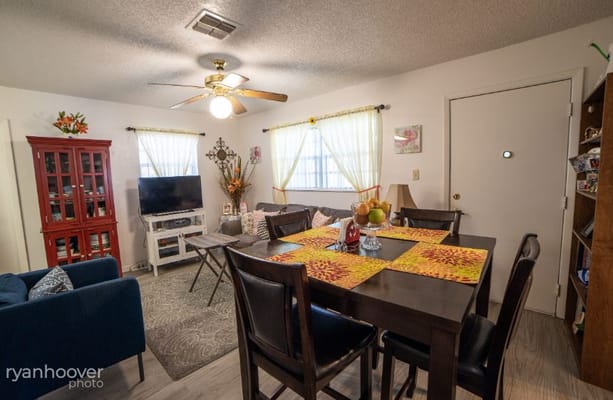 Cozy dining area in a resident living space
