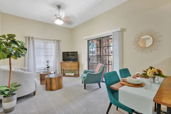 Bright interior of a cozy living space