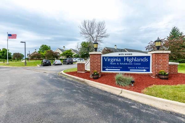 Entrance sign of Virginia Highlands Health and Rehabilitation Center