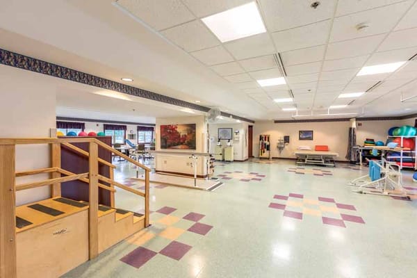 Interior view of a rehabilitation therapy space