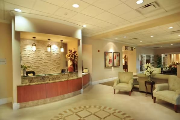 Interior view of the facility's lobby and reception area