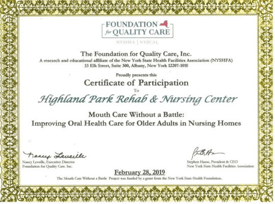Highland Park Rehabilitation & Nursing Center
