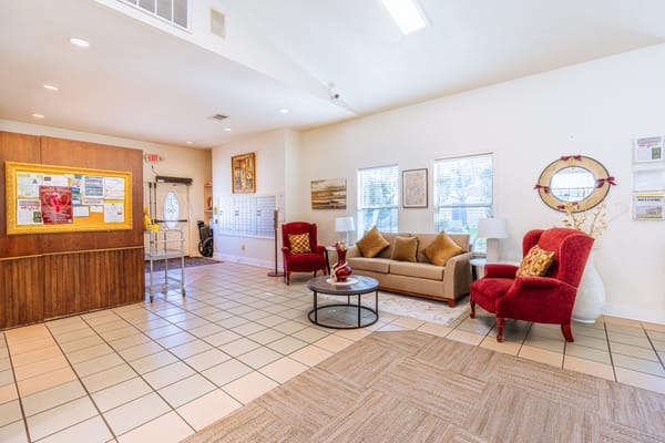 Welcoming lobby area with comfortable seating