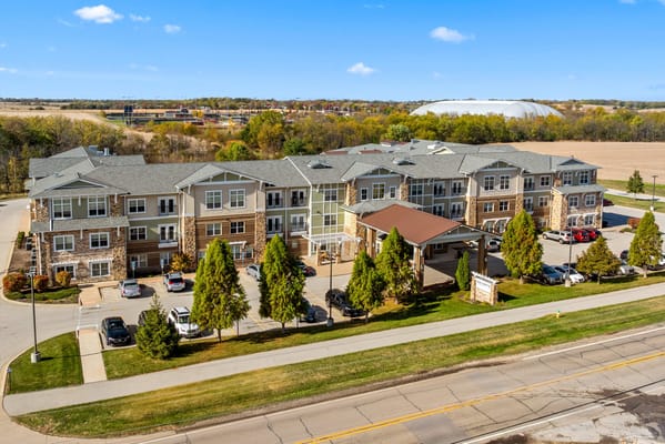 Aerial view of Heartis Village Peoria building exterior