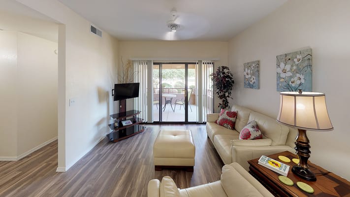 Bright interior of a resident living space