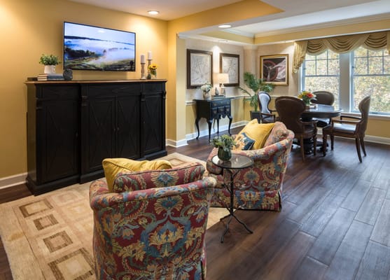 Cozy common area with comfortable seating and decor