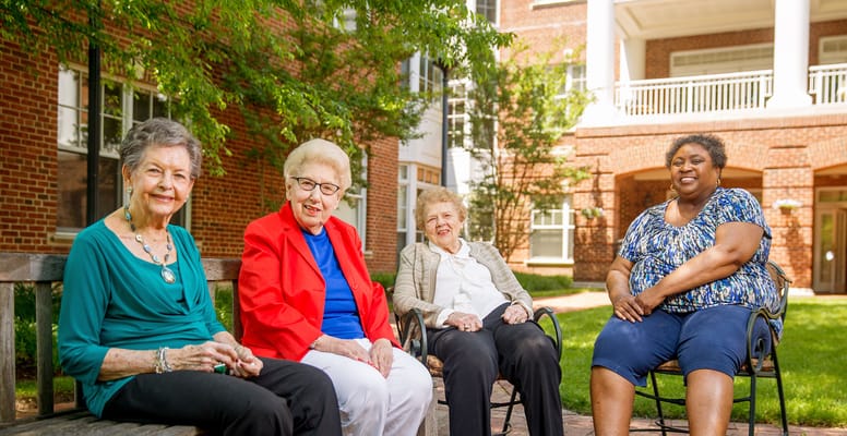 Residents enjoying time outdoors together