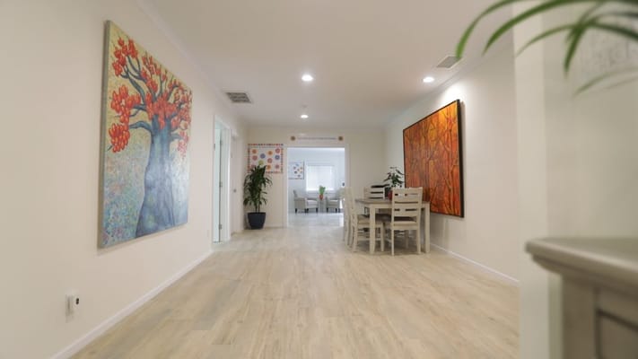 Interior view of a well-decorated common area