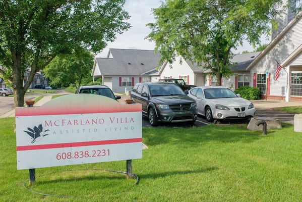 Exterior view of McFarland Villa Assisted Living entrance
