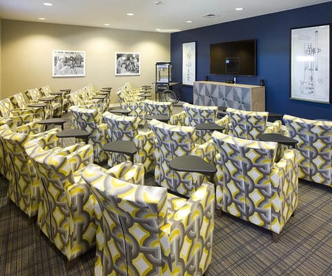 Interior common area with colorful seating