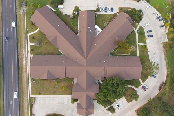 Aerial view of Legend Oaks rehabilitation facility