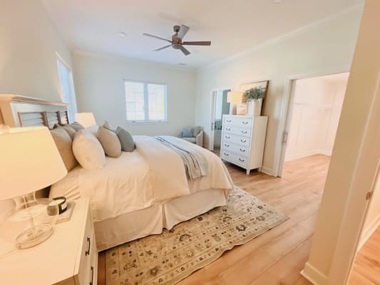 Bright and inviting private resident room with modern decor