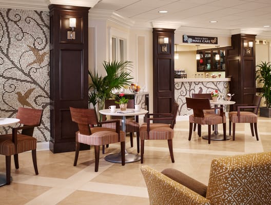 Bright and inviting interior of a communal cafe area
