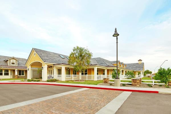 Exterior view of the American Orchards facility building