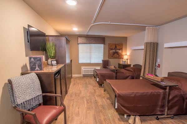 Interior view of a comfortable resident room