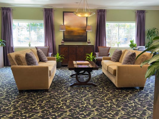 Comfortable lounge area with seating and decor