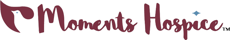 Moments Hospice logo featuring elegant design