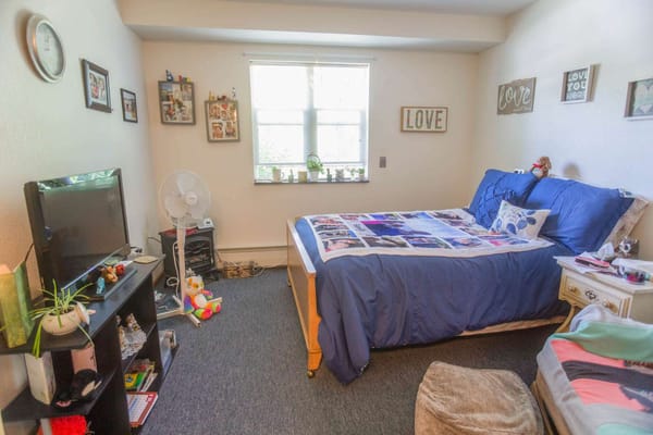 Cozy private resident room with personal touches