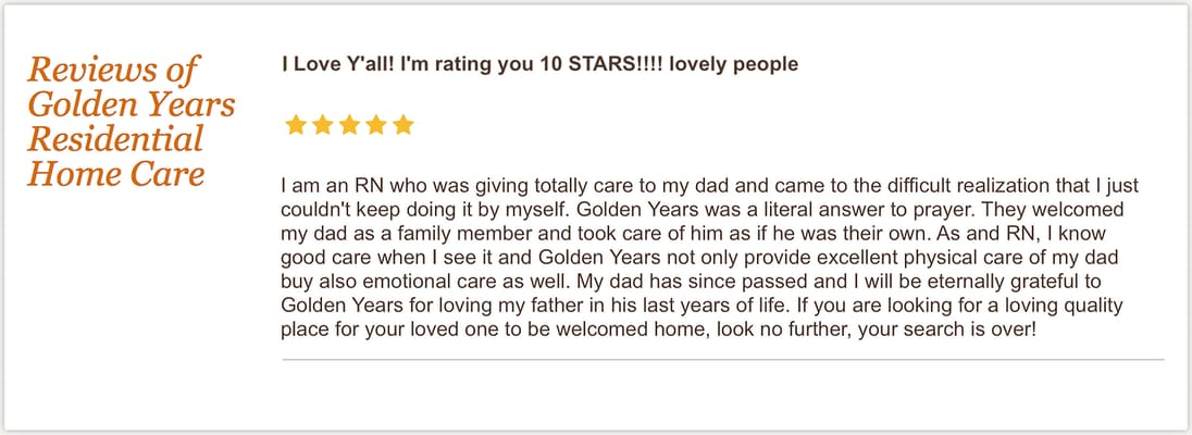 Golden Years Residential Home