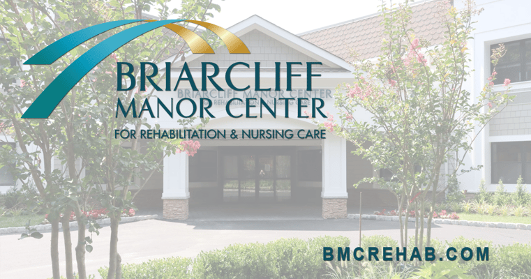 Logo of Briarcliff Manor Center with exterior view