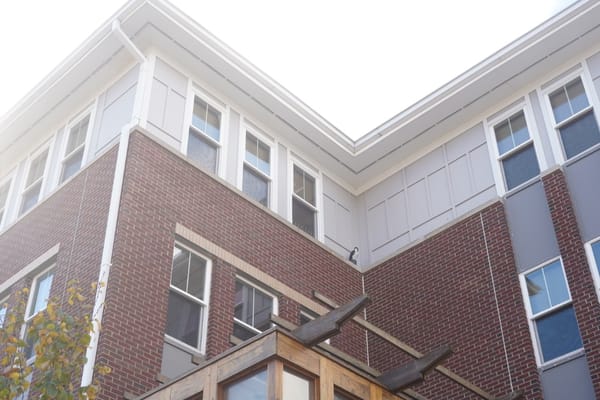View of the upper section of Maple Heights Senior Living building