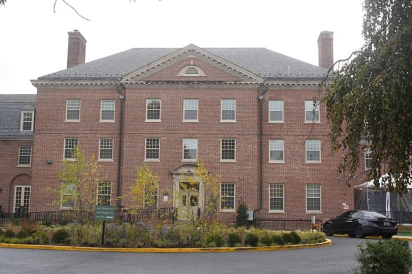 Exterior view of a red brick building at the facility