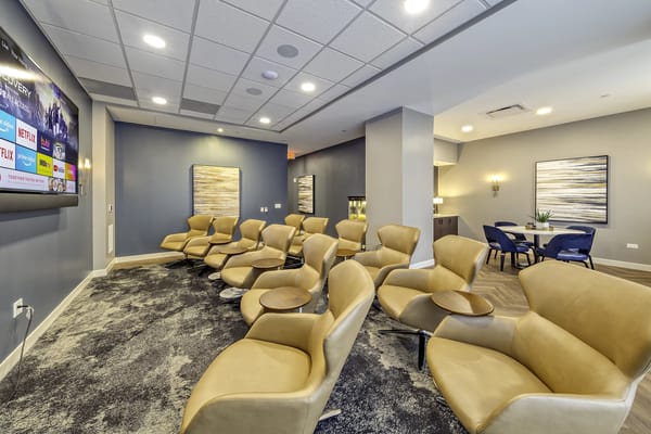 Interior lounge area with comfortable seating